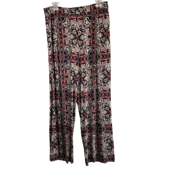 TRUTH BY REPUBLIC Flare Pull On Pant Stretch Pleated Front Size Large - Picture 2 of 11